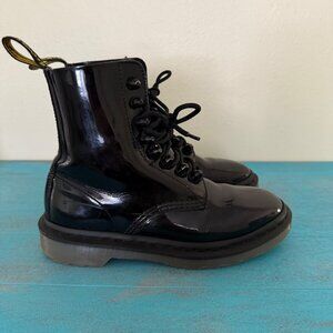 Dr. Martens Women's Pascal Black Patent Leather Lamper Boots Sz 6
